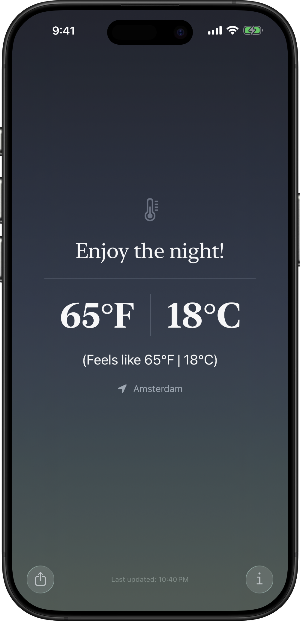 Warm Night Dark screenshot
